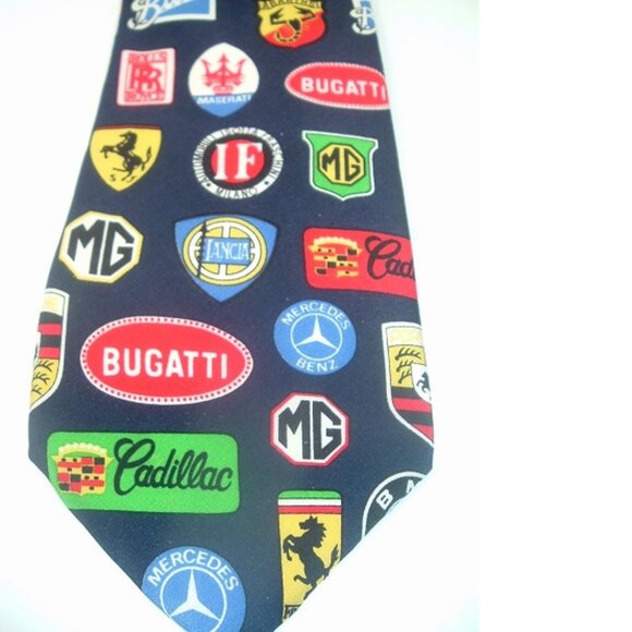 GALIZIA Luxury Cars Silk Men’s Tie Made In Italy FERRARI LAMBORGHINI BUGATTI + - Picture 2 of 5